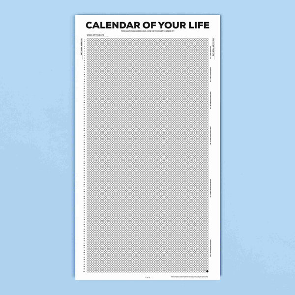 Calendar of Your Life Infographic Poster (B&W) – the kurzgesagt shop