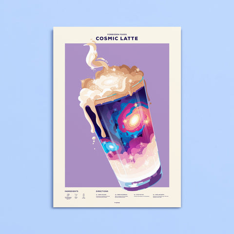 GODLIKE GENIUS ポスターデザイン Forbidden Foods: Cosmic Latte Poster – the kurzgesagt shop