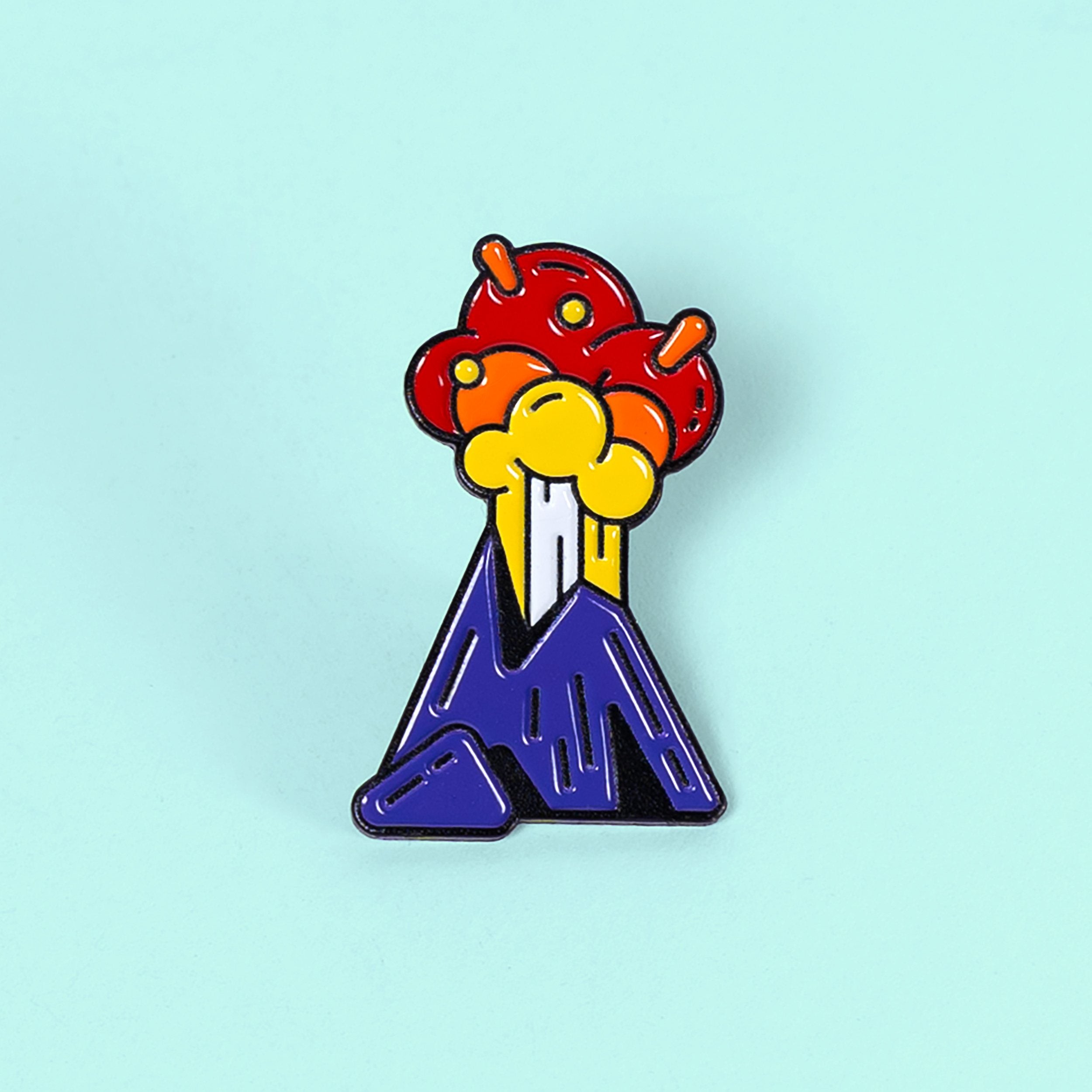 Volcano Pin Dinosaur Extinction Pin Set: Team Volcano – the kurzgesagt shop