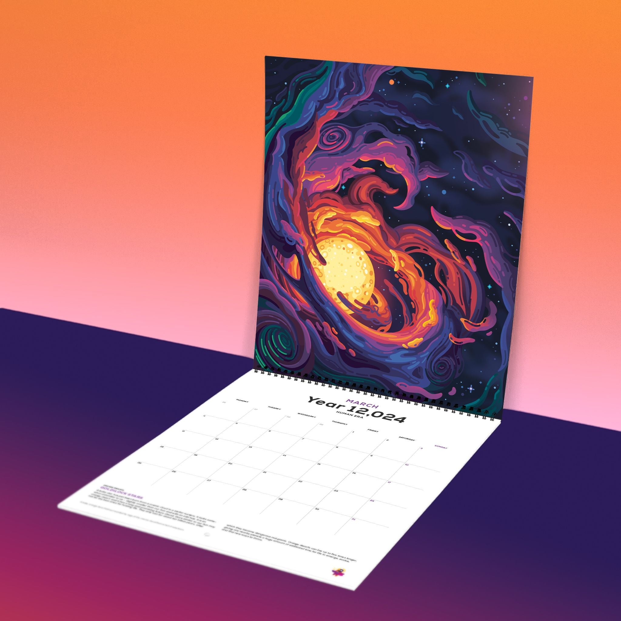 12,024 Human Era Calendar Cosmic Creations the kurzgesagt shop