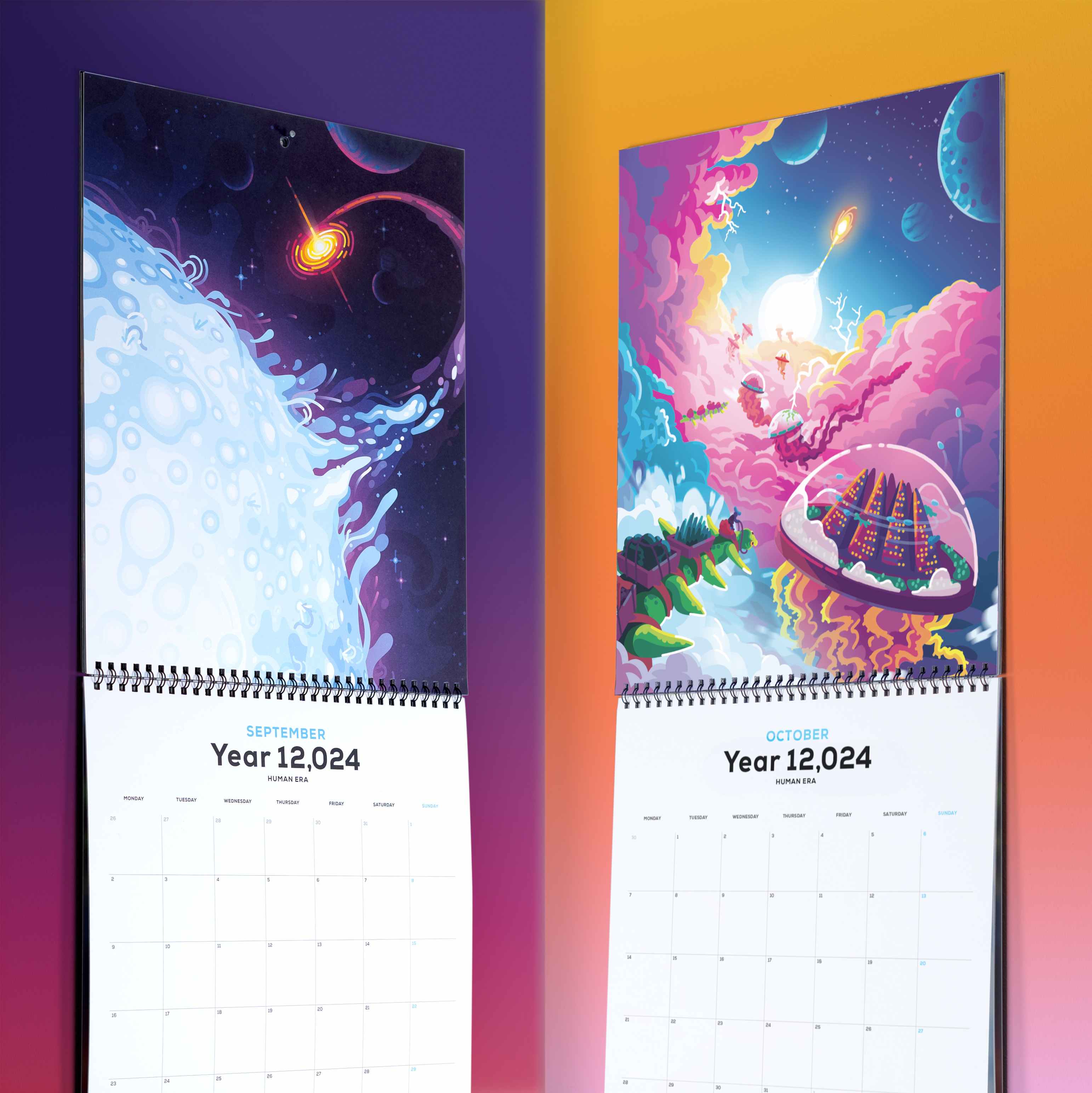 12,024 Human Era Calendar Cosmic Creations the kurzgesagt shop