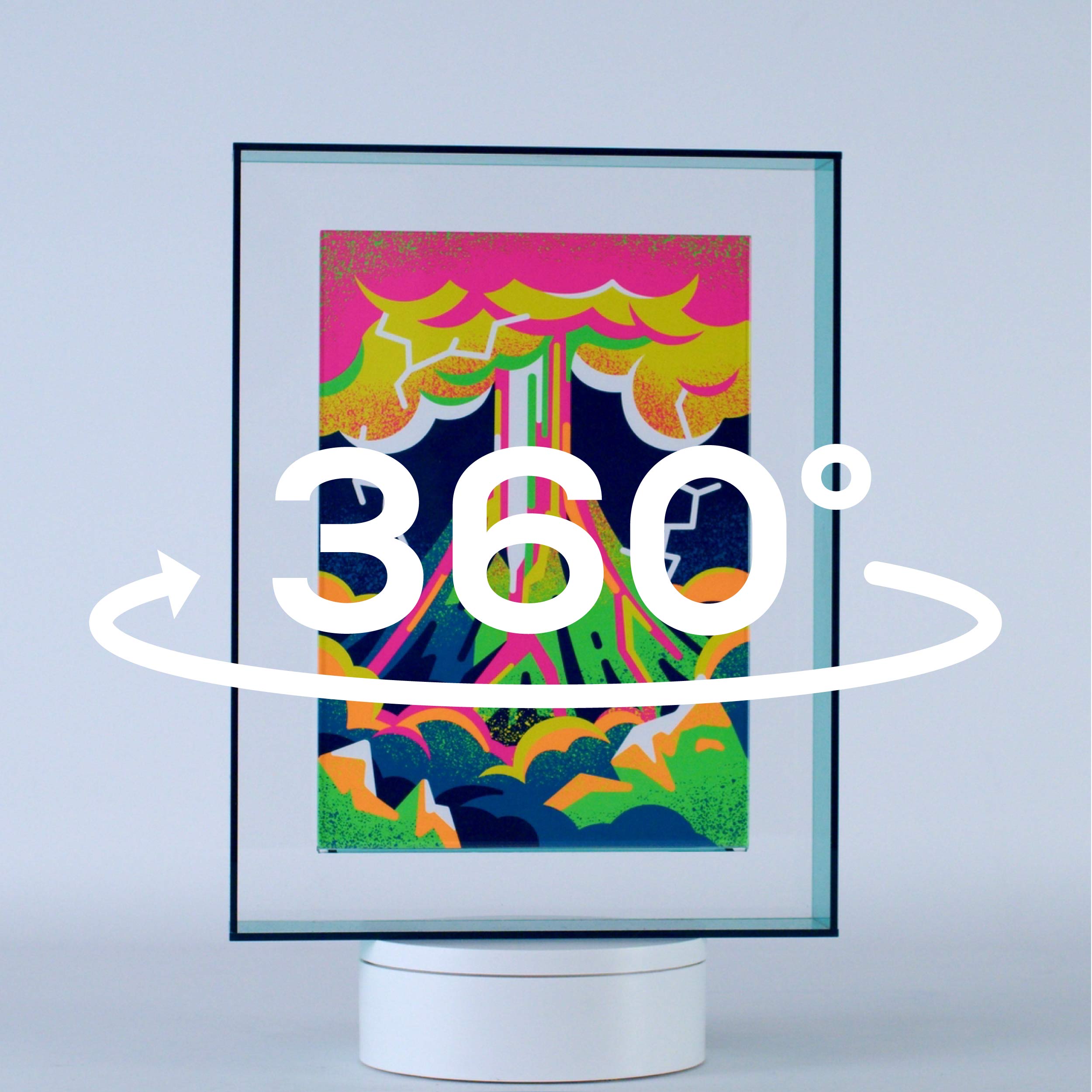 Active Volcano: Framed Art Print – the kurzgesagt shop