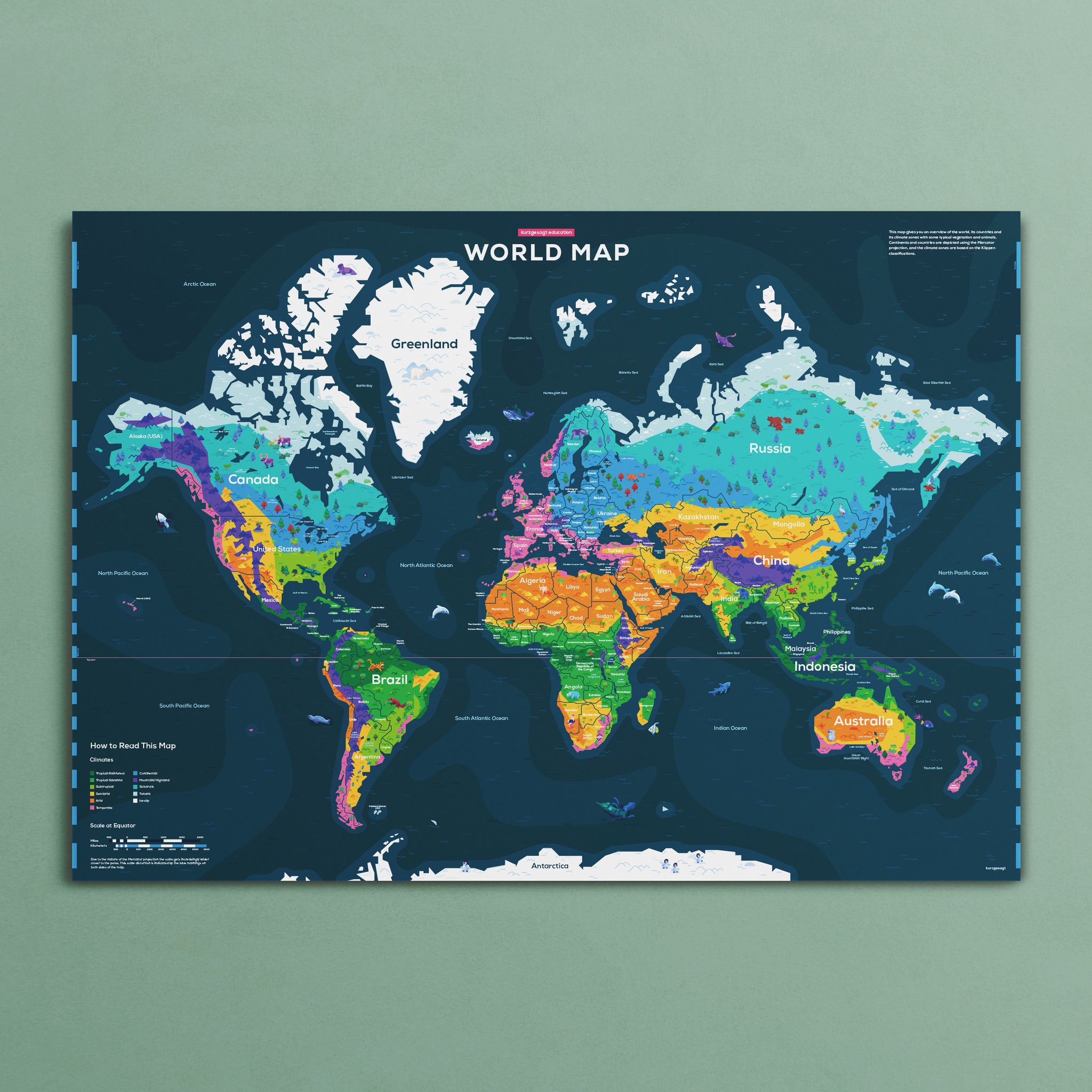 artistic world map